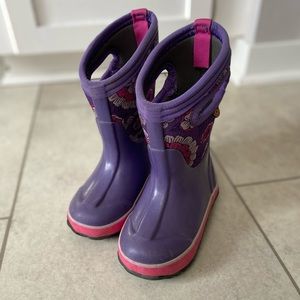 Toddler Girls Bog Boots Pansy Size 8